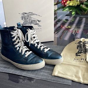 Burberry Northfield Metallic High Top Sneaker